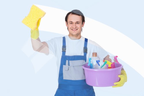 Commercial carpet cleaning service in a Rush Green business setting