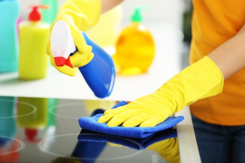 Clean carpet flooring after steam cleaning in Rush Green