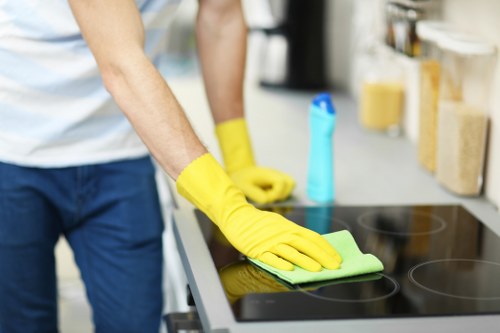 Eco-conscious carpet cleaning team promoting sustainability